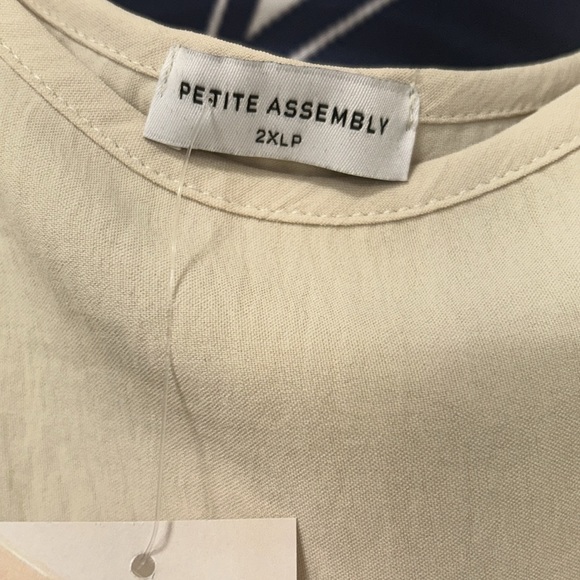 NWT Petite Assembly cream colored blouse Size XXLP - Picture 3 of 5